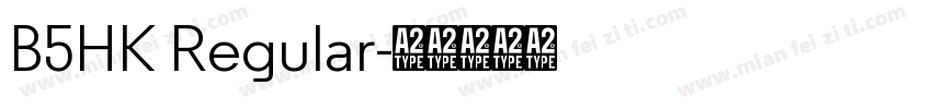 B5HK Regular字体转换